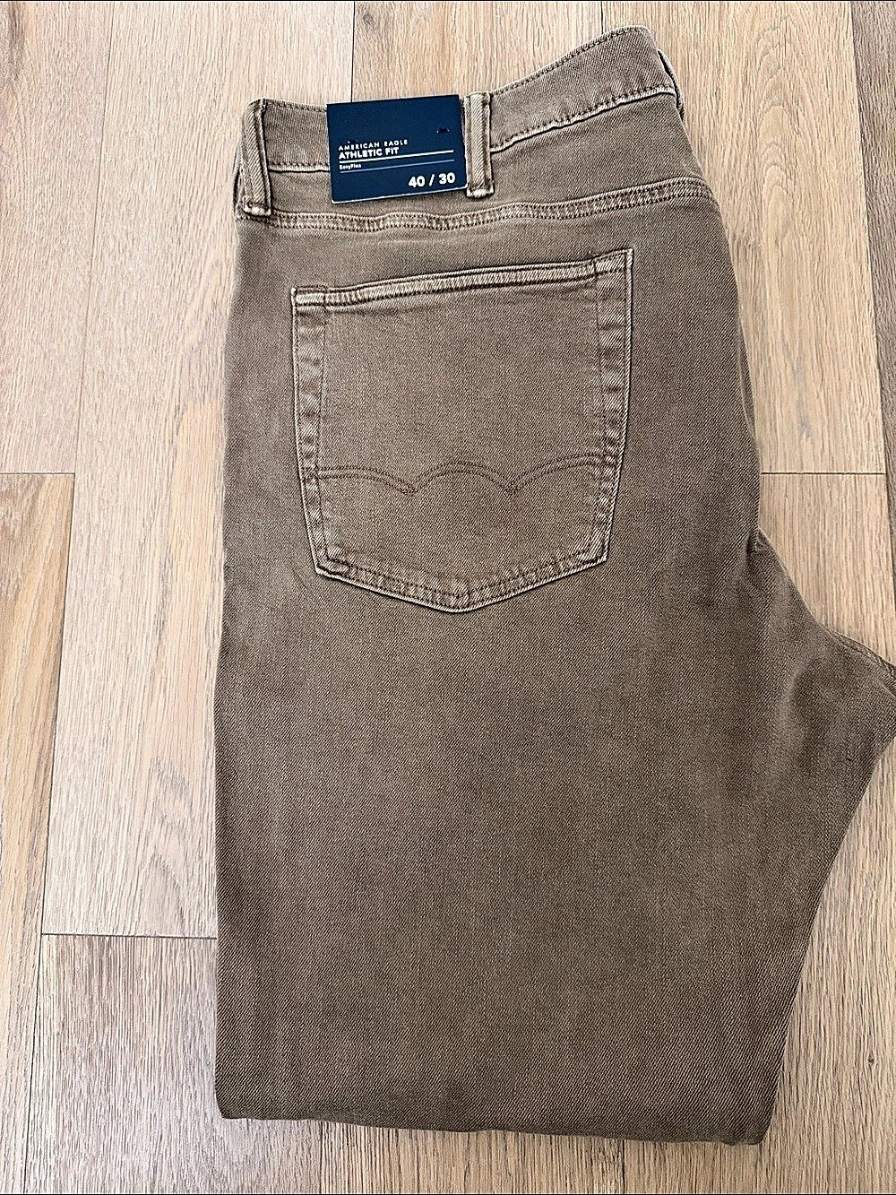 American Eagle Athletic Fit EasyFlex Pant Men's Stretch Light Brown Waist 40